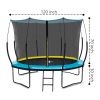 YC 10FT Recreational Trampolines with Enclosure for Kids and Adults with Patented Fiberglass Poles Pumpkin - Blue