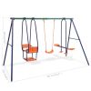 Swing Set with 5 Seats Orange