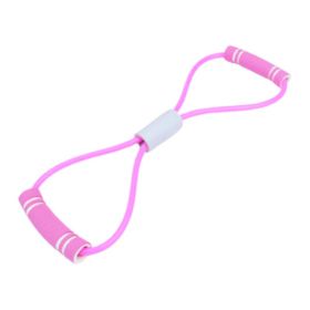 8-shaped Resistance Bands; Stretch Fitness Band; Pull Rope; Chest Arm And Shoulder Stretch Bands Exercise Equipment For Home Workout; Physical Therapy (Color: Pink)