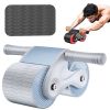 1pc Rebound Abdominal Roller Wheel For Abdominal Exercise Fitness With Knee Mat; Home Fitness Equipment For Abs Workout