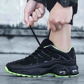 Running Shoes Breathable Men's Sneakers Fitness Air Shoes Cushion Outdoor Brand Sports Platform Mens Sneakers Zapatos De Mujer (Color: 0138 black green, size: 45)