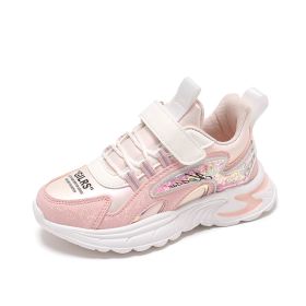 2022 Kids Running Sneakers Children's Tennis Shoes Girl Sneakers Children's Footwear Shoes For Girls Children's Sports Shoes (Color: Pink, size: 37)