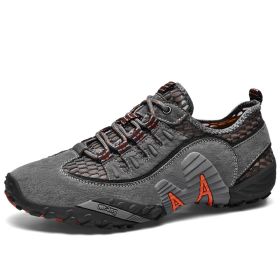 Slip On Upstream Shoes Men Quick Dry Aqua Shoes Breathable Hiking Wading Sneakers Beach Surfing Swimming Water Barefoot Shoes (Color: Gray, size: 41)