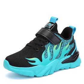 Boys Sneakers Spring Autumn Breathable Soft Non-slip Running Shoes Children Lightweight Outdoor Flat Casual Sports Shoes (Color: Blue Sneakers Shoes, size: 39)