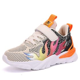 Boys Sneakers Spring Autumn Breathable Soft Non-slip Running Shoes Children Lightweight Outdoor Flat Casual Sports Shoes (Color: White Sneakers Shoes, size: 31)