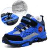 FLARUT Kids Winter Shoes Boys Hiking Shoes Plus Fur Warm Sport Running Shoes Waterproof Non-slip Outdoor Soft Climbing Sneakers