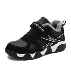 Boys Sneakers Winter Shoes Kids Cotton Shoes Fashion Fur Warm Outdoor Trainer Kids Running Shoes Children Sport Shoe Boots Tenis (Color: white shoes kids, size: 3)