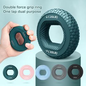 Hand Grip Strengthener, Grip Strength Trainer And Finger Exerciser Silicone Adjustable Hand Grip 20-80LB Gripping Ring Finger Forearm Trainer Carpal E (Color: Atrovirens)