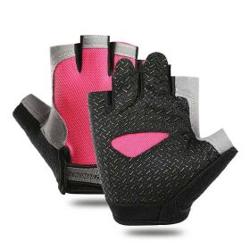 Breathable Fitness Gloves Gym Weightlifting Thin Non-slip Half Finger Gloves (size: M)