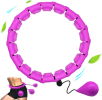 Smart Weighted For Adults Weight Loss, Weighted Fitness Hoops For Weight Loss Equipment, Infinity Hoop Plus Size Detachable 24 Knots, Abdomen Fitness,