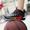 2022 New Fashion Kids Basketball Soft Shoes Waterproof Leather Boys Girls Sneakers Magic Buckle Non-slip Children Running Shoes