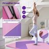 4-Panel PU Leather Folding Exercise Gym Mat with Hook and Loop Fasteners