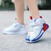 2022 New Fashion Kids Basketball Soft Shoes Waterproof Leather Boys Girls Sneakers Magic Buckle Non-slip Children Running Shoes