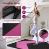 4-Panel PU Leather Folding Exercise Gym Mat with Hook and Loop Fasteners