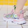 Kids Sneakers Girls Breathable Mesh Sport Shoes Non-slip Running Shoes Slip-on Children Light Casual Walking Shoe Tenis Infantil