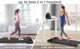 2 in 1 Under Desk Electric Treadmill 2.5HP;  with Bluetooth APP and speaker;  Remote Control;  Display;  Walking Jogging Running Machine Fitness Equip